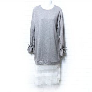 HAYDEN LOS ANGELES Sweatshirt Lace Midi Dress M